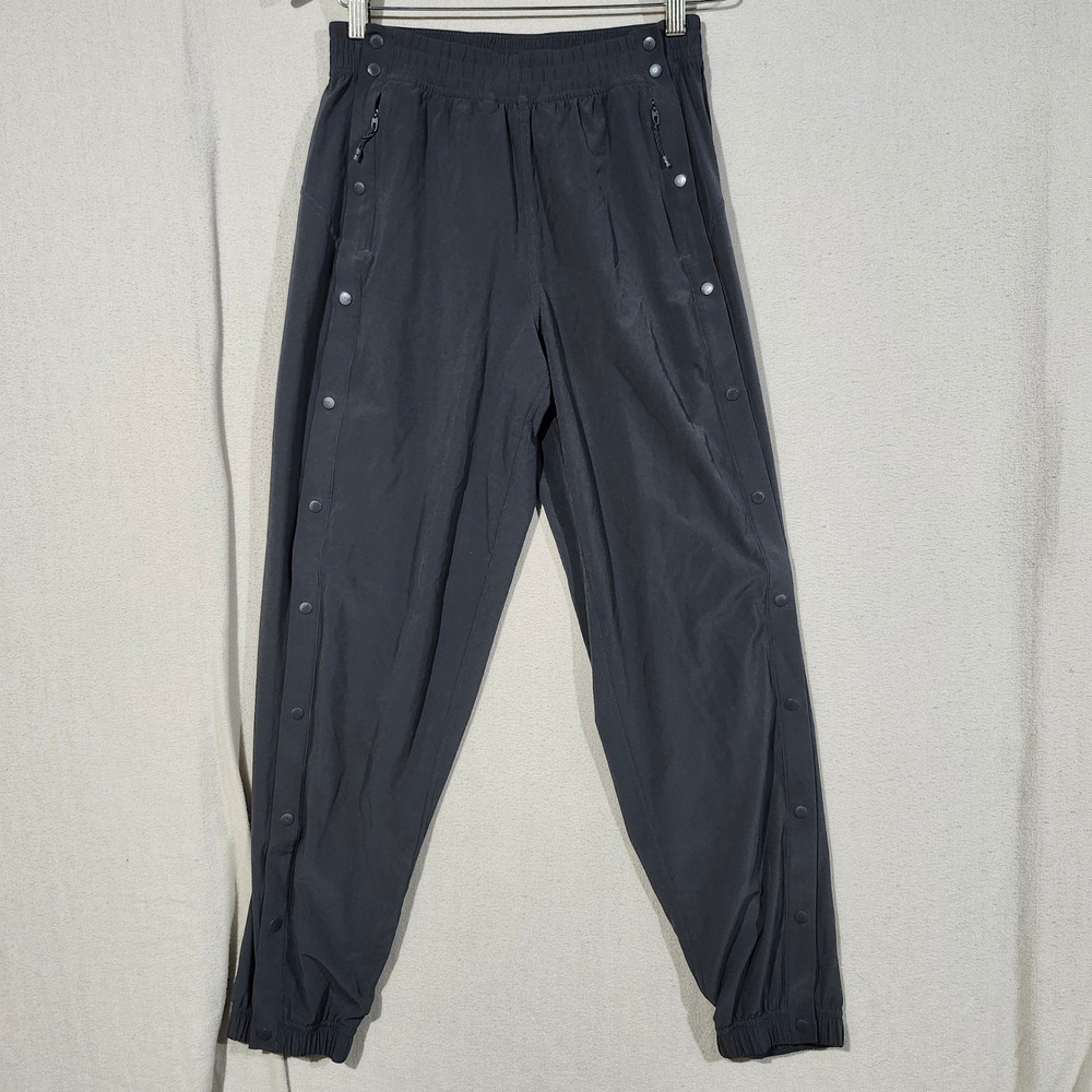 Lululemon Lab Snap Side Track Pants Black Grey LW5GTZS Womens 4 Joggers Athletic
